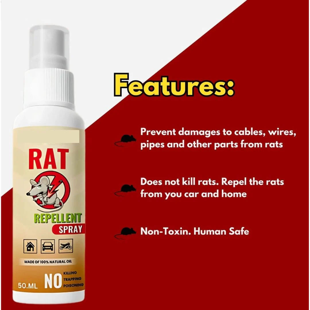 🐀 Rat Repellent Spreay 50ML [Pack of 3]
